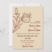 Romantisch elegante terracotta bloemen kaart (Voorkant)