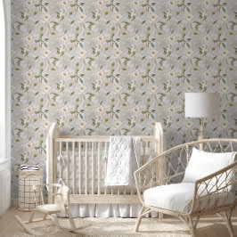 Romantisch & Elegantie Waterverf Bloemen Behang