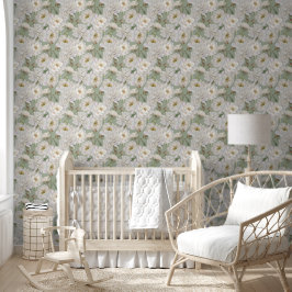 Romantisch & Elegantie Waterverf Bloemen Behang
