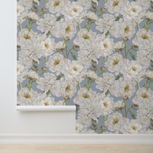 Romantisch & Elegantie Waterverf Bloemen Behang (Applicatie)