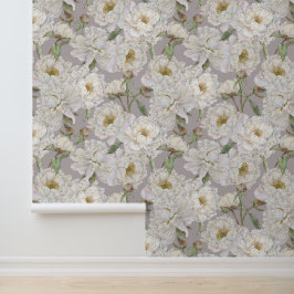 Romantisch & Elegantie Waterverf Bloemen Behang