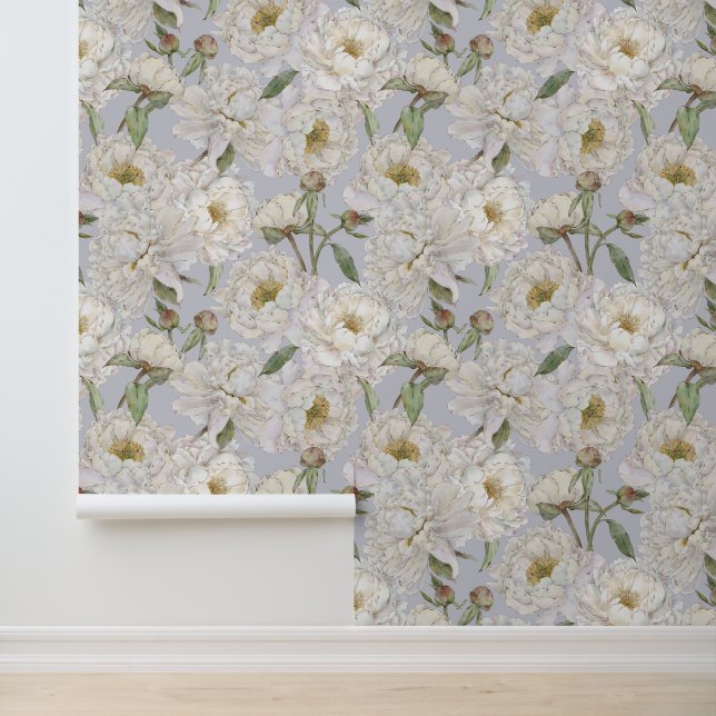 Romantisch & Elegantie Waterverf Bloemen Behang (Applicatie)