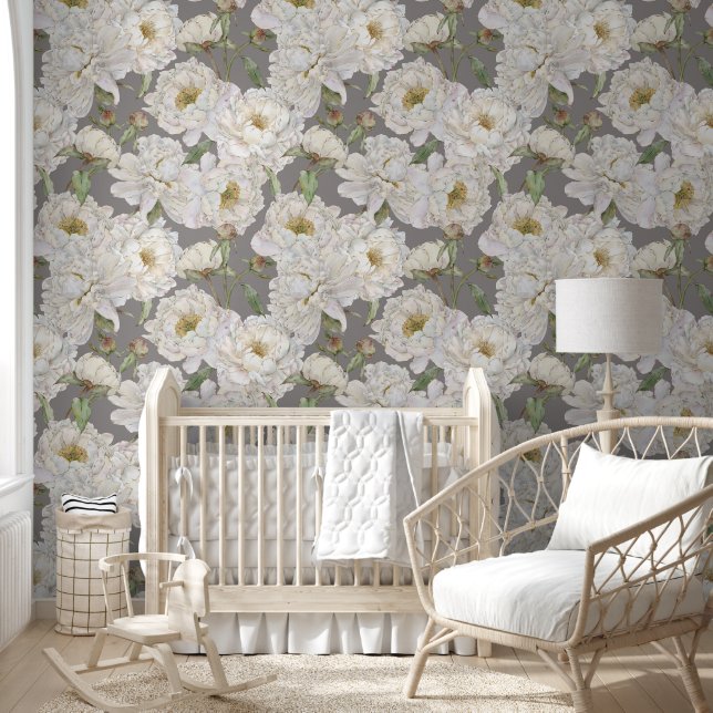 Romantisch & Elegantie Waterverf Bloemen Behang (Kinderen)