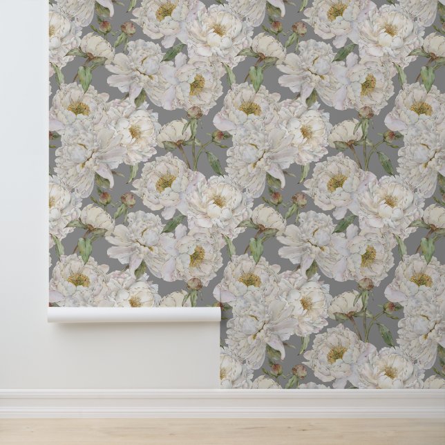 Romantisch & Elegantie Waterverf Bloemen Behang (Applicatie)