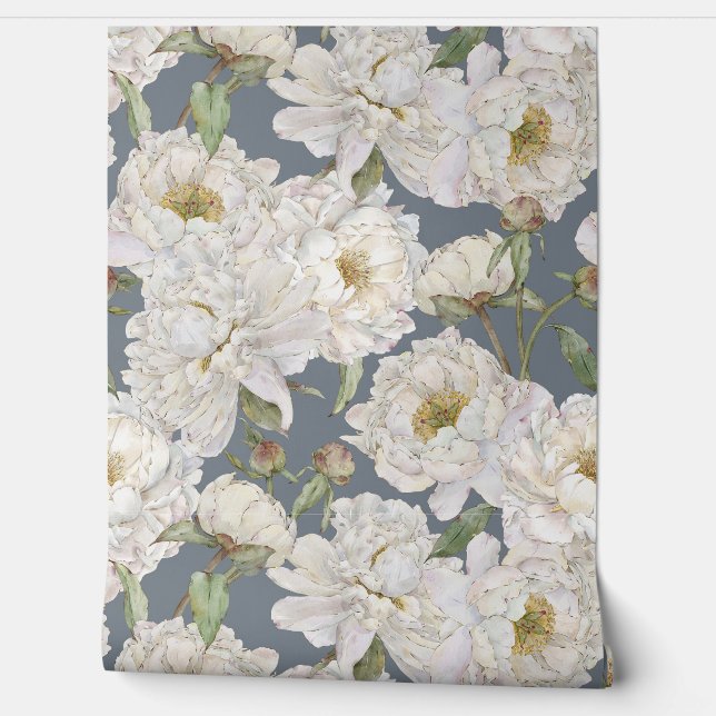 Romantisch & Elegantie Waterverf Bloemen Behang (Afrollen)