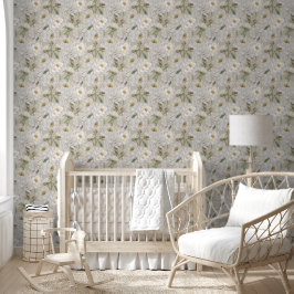Romantisch & Elegantie Waterverf Bloemen Behang