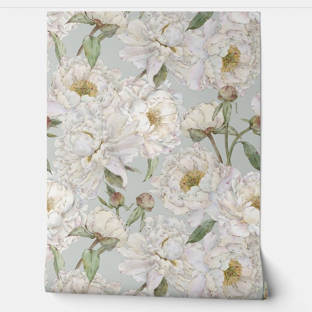 Romantisch & Elegantie Waterverf Bloemen Behang (Afrollen)