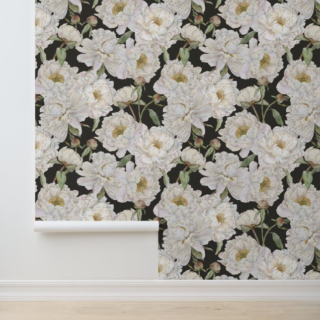 Romantisch & Elegantie Waterverf Bloemen Behang (Applicatie)