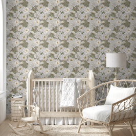 Romantisch & Elegantie Waterverf Bloemen Behang