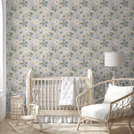 Romantisch & Elegantie Waterverf Bloemen Behang