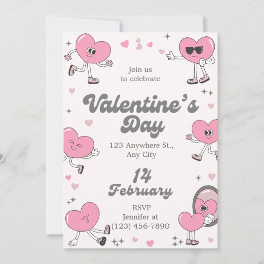 Romantisch elke dag is valentijnskaart aangepast b feestdagenkaart (Voorkant)
