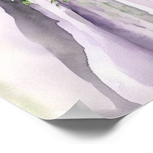 Romantisch en Mauve, Bruids Cascading Bouquet 2, Poster (Hoek)