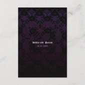 Romantisch en Moody Paarse Boeket Informatiekaartje (Achterkant)