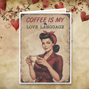 Romantisch en Schattig Ik hou van je Koffie Humo Kaart