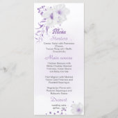 romantisch en wit paars brutaal trouwmenu menu (Voorkant)