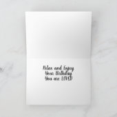 "ROMANTISCH" EN "ZEER LIEFDEVOLLE" VERJAARDAG VAN  KAART (Binnen)