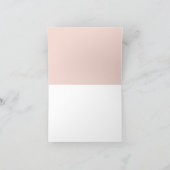 Romantisch en zoete marineblush bloemen bedankkaart (Binnen)