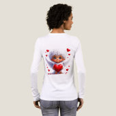 Romantisch engel Valentijn liefde hart ontwerp Tri-Blend Shirt (Achterkant)