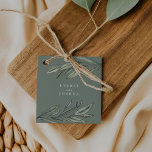 Romantisch Evergreen Bedankt Favor Bedankjes Labels<br><div class="desc">Elegant,  romantisch evergreen Thank You favourt stickers met prachtige waterverf olijftakken die uw gegevens omlijsten. Personaliseer met uw namen en "dank u" voor uw trouwdatum.</div>