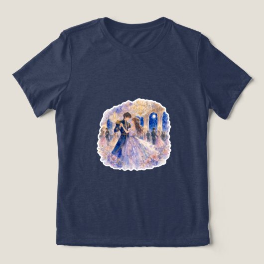 Romantisch Fantasie Koppel T-Shirt (Design voorkant)