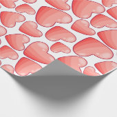 Romantisch feest roze hart inpakpapier (Hoek)