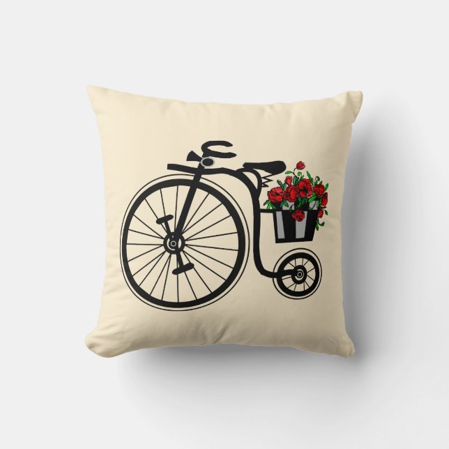 Romantisch fietskussen kussen (Voorkant)