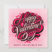 Romantisch Fijne Valentijnsdag Aangepast Kaart (Voorkant)