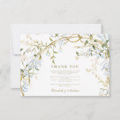 Romantisch Floral Wedding Design Bedankkaart (Voorkant)