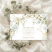 Romantisch Floral Wedding Design Bedankkaart