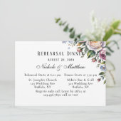 Romantisch Floral Wreath repetitie diner Kaart (Staand voorkant)