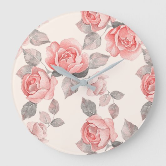 Romantisch floreel patroon 8 grote klok (Voorkant)