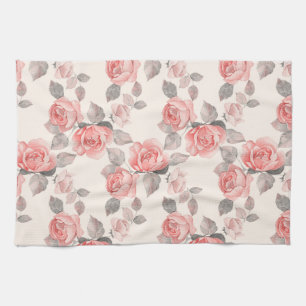 Romantisch floreel patroon 8 theedoek