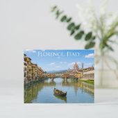 Romantisch Florence Italië Rivierzicht Briefkaart (Staand voorkant)
