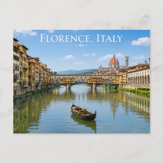 Romantisch Florence Italië Rivierzicht Briefkaart (Voorkant)