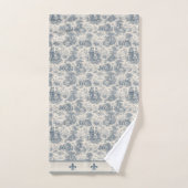 Romantisch Frans landschap toile in stoffig blauw Bad Handdoek (Handdoek)