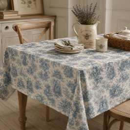 Romantisch Frans landschap Toile in stoffig blauw Tafelkleed
