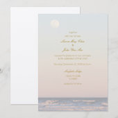 Romantisch Galveston Beach Texas Seaside Wedding Kaart (Voorkant / Achterkant)