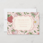 Romantisch Garden Berry Vrijgezellenfeest Bedankkaart (Voorkant)