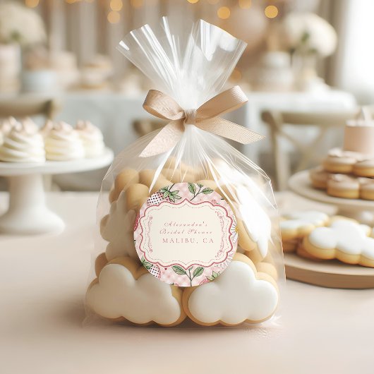 Romantisch Garden Berry Vrijgezellenfeest Ronde Sticker