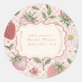 Romantisch Garden Berry Vrijgezellenfeest Ronde Sticker (Voorkant)