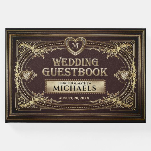 Romantisch  gastboek gastenboek (Voorkant)