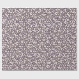 Romantisch gedempeld pruim watercolor bloemmotief cadeaupapier