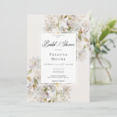 Romantisch Gedempt Wit & Roze Bloemen Vrijgezellen Kaart (Staand voorkant)