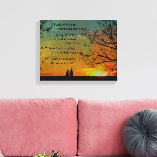 romantisch gedicht - Rubaiyat van Omar Khayyam Canvas Afdruk (Insitu (Woonkamer))