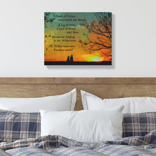 romantisch gedicht - Rubaiyat van Omar Khayyam Canvas Afdruk (Insitu (Slaapkamer))