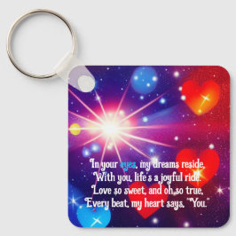 romantisch gedicht sleutelhanger