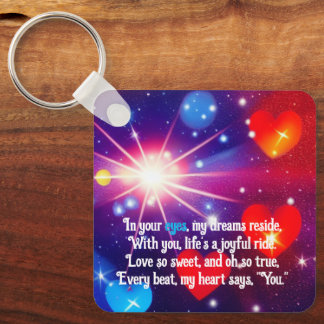 romantisch gedicht sleutelhanger