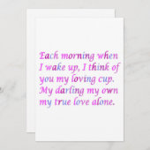 Romantisch gedicht voor je ware liefde gemengde kl (Voorkant / Achterkant)