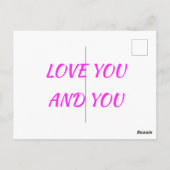 Romantisch gedicht voor je ware liefde gemengde kl briefkaart (Achterkant)