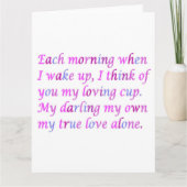 Romantisch gedicht voor je ware liefde gemengde kl kaart (Voorkant)